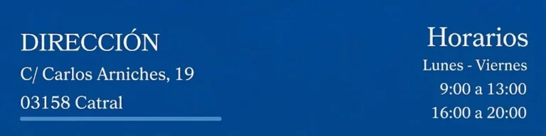 HORARIOS Y DRECCIÓN